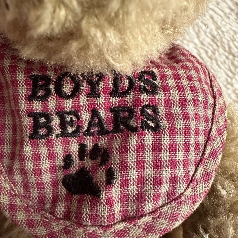 Boyds Bear Bosley Checked Bib 9